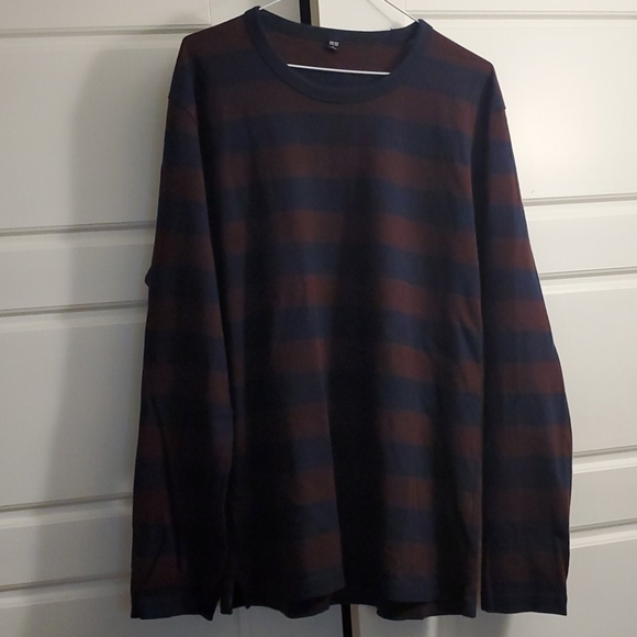 UNIQLO STRIPED LONG SLEEVE SHIRT SIZE L - Picture 4 of 5